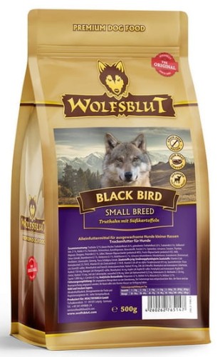 Sucha karma dla psa Wolfsblut Dog Black Bird Adult Small - indyk i bataty 500g