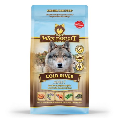 Sucha karma dla psa Wolfsblut Dog Cold River - pstrąg i bataty 500g