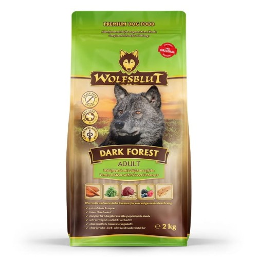 Sucha karma dla psów Wolfsblut Dog Dark Forest - dziczyzna i bataty 2kg