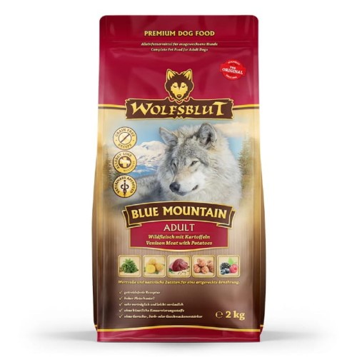 Sucha karma dla psa Wolfsblut Dog Blue Mountain - dziczyzna i owoce leśne 2kg