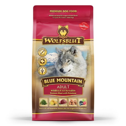 Sucha karma dla psa Wolfsblut Dog Blue Mountain - dziczyzna i owoce leśne 500g