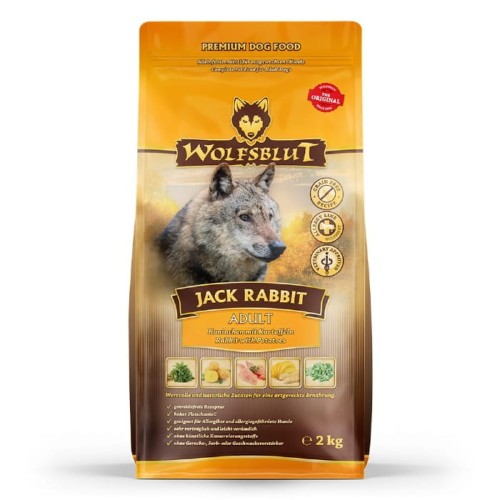 Sucha karma dla psa Wolfsblut Dog Jack Rabbit - królik, zając i bataty 2kg