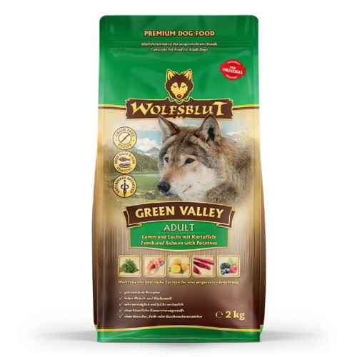 Sucha karma dla psa Wolfsblut Dog Green Valley - jagnię, łosoś i ziemniaki 2kg