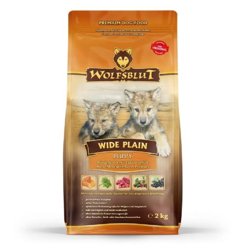 Sucha karma dla szczeniaka Wolfsblut Dog Wide Plain Puppy - konina i bataty 2kg