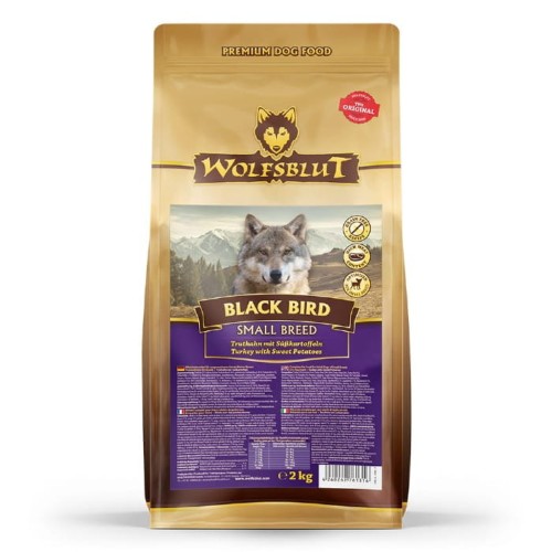 Sucha karma dla psa Wolfsblut Dog Black Bird Adult Small - indyk i bataty 2kg