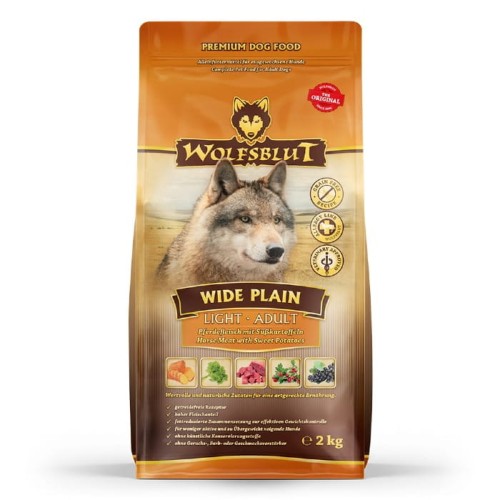 Sucha karma dla psa Wolfsblut Dog Wide Plain Adult Light - konina i bataty 2kg