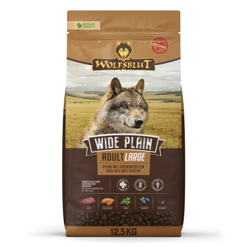 Sucha karma dla psa dużej rasy  Wolfsblut Dog Wide Plain Large Breed - konina i bataty 12,5 kg