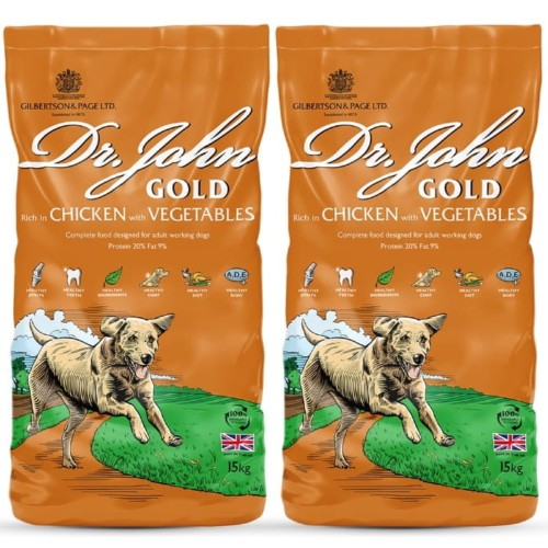 Sucha karma dla psa z kurczakiem Dr John Gold Rich in Chicken with Vegetables  DUO-PACK 30 kg