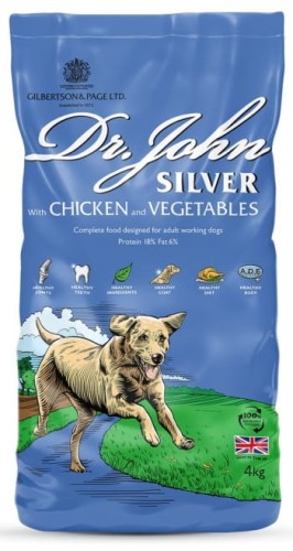 Hipoalergiczna sucha karma dla psa z kurczakiem Dr John Silver Chicken with Vegetables 4 kg