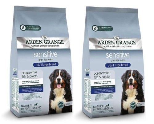 Hipoalergiczna sucha karma dla psa dużej reasy Arden Grange Adult Large Breed Sensitive DUO-PACK 24 kg