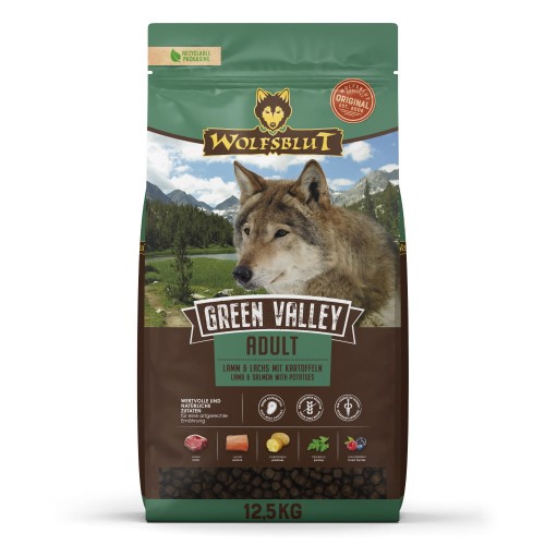 Sucha karma dla psa Wolfsblut Dog Green Valley - jagnię, łosoś i ziemniaki 12,5 kg