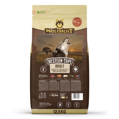 Sucha karma dla psa Wolfsblut Dog Western Cape - struś i bataty 12,5 kg