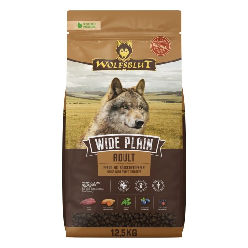 Sucha karma dla psa   Wolfsblut Dog Wide Plain - konina i bataty 12,5 kg
