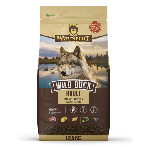 Sucha karma dla psa   Wolfsblut Dog Wild Duck - kaczka i ziemniaki 12,5 kg