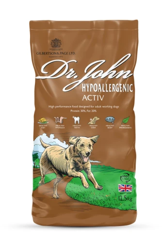 Hipoalergiczna sucha karma dla psa z kurczakiem Dr John Hypoallergenic Activ 12.5 kg