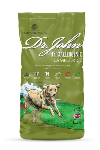 Hipoalergiczna karma dla psa z jagnięciną Dr John Hypoallergenic Lamb with Rice 12.5 kg