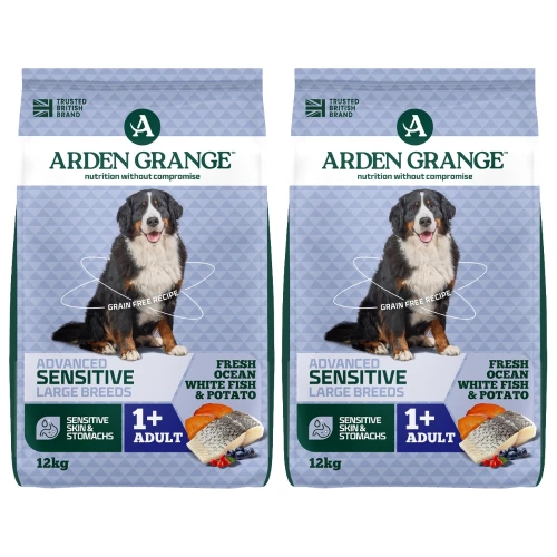 Hipoalergiczna sucha karma dla psa dużej reasy Arden Grange Adult Large Breed Sensitive DUO-PACK 24 kg