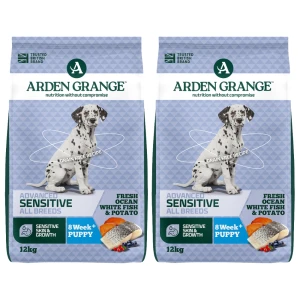 Arden Grange Grain Free Puppy Junior Sensitive DUO-PACK 24 kg (2 x 12 kg)