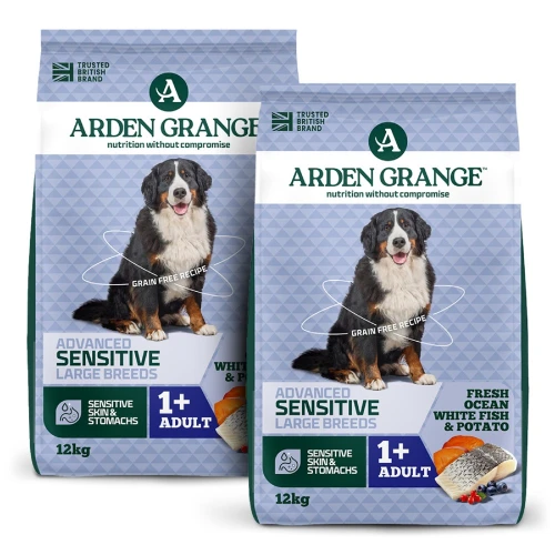 Hipoalergiczna sucha karma dla psa dużej reasy Arden Grange Adult Large Breed Sensitive DUO-PACK 24 kg