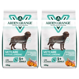  Arden Grange VetCare Hypoallergenic DUO-PACK 24 kg (2 x 12 kg) karma weterynaryjna z hydrolizowanym białkiem
