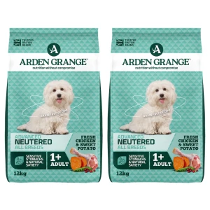 Arden Grange Dog Adult Neutered Chicken DUO-PACK 24 kg (2 x 12 kg) karma dla psów po kastracji lub sterylizacji
