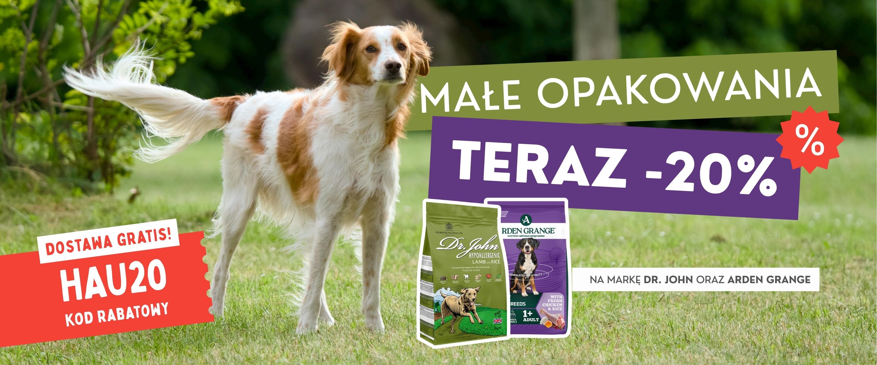 -20% na małe opakowania Dr. John i Arden Grange
